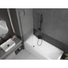 Mexen Next Duschabtrennung für Badewanne 1-flügelig 60 x 150 cm, matt, Gun Metal - 895-060-000-00-30-95