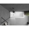 Mexen Next parawan nawannowy 1-skrzydłowy 60 x 150 cm, szron, gun metal - 895-060-000-00-30-95