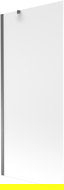 Mexen Next shower screen 1-wing 80 x 150 cm, frost, gun metal - 895-080-000-00-30-95