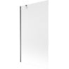 Mexen Next einflügelige Badewannenabtrennung 100 x 150 cm, satiniert, Gun Metal - 895-100-000-00-30-95