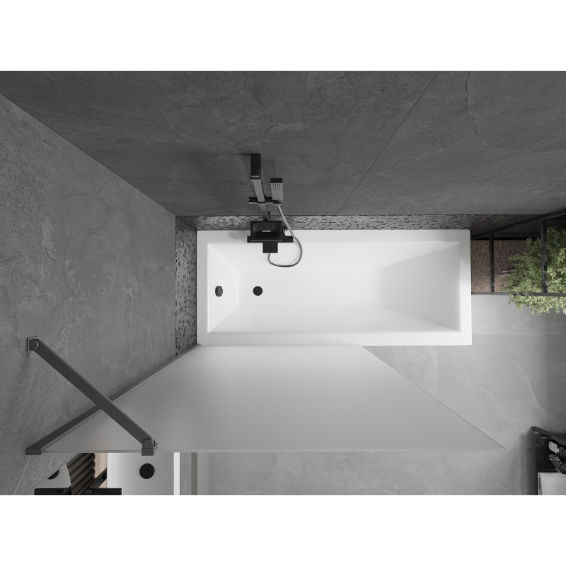 Mexen Next vannikardin, 1-tiivaline, 100 x 150 cm, matt, relvametall - 895-100-000-00-30-95