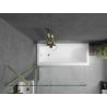 Mexen Next Badewannen-Faltwand 1-teilig 90 x 150 cm, transparent, gebürstetes Gold - 895-090-000-00-00-55