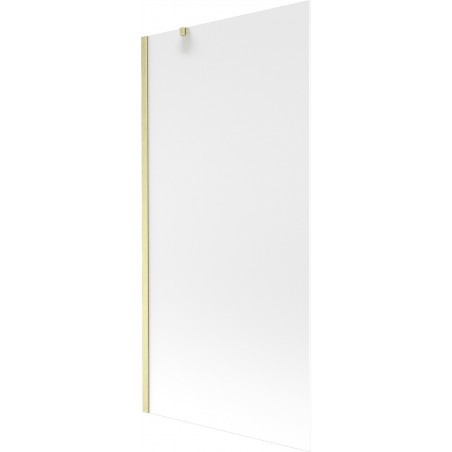Mexen Next 1-wing Bath Screen 90 x 150 cm, Frosted, Brushed Gold - 895-090-000-00-30-55
