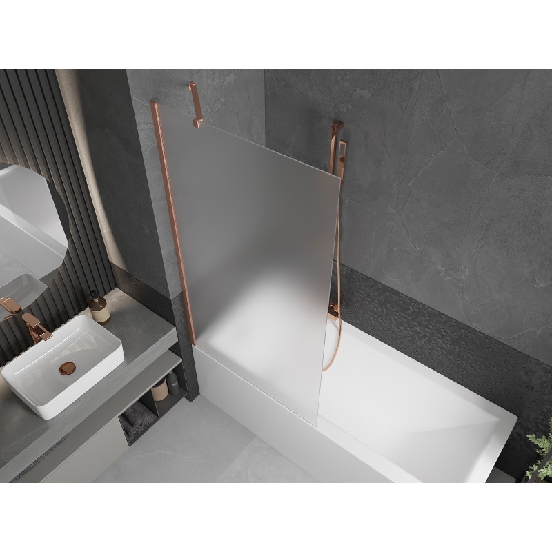 Mexen Next jednokrilni tuš paravan 90 x 150 cm, mat, brušeni bakar - 895-090-000-00-30-65