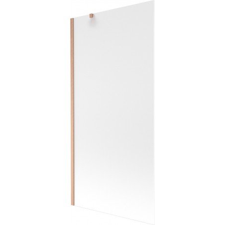 Mexen Next Badewannenabtrennung 1-flügelig 90 x 150 cm, mattiert, gebürstetes Kupfer - 895-090-000-00-30-65