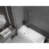 Mexen Next Badewannenabtrennung 1-flügelig 50 x 150 cm, mattiert, gebürstetes Nickel - 895-050-000-00-30-97