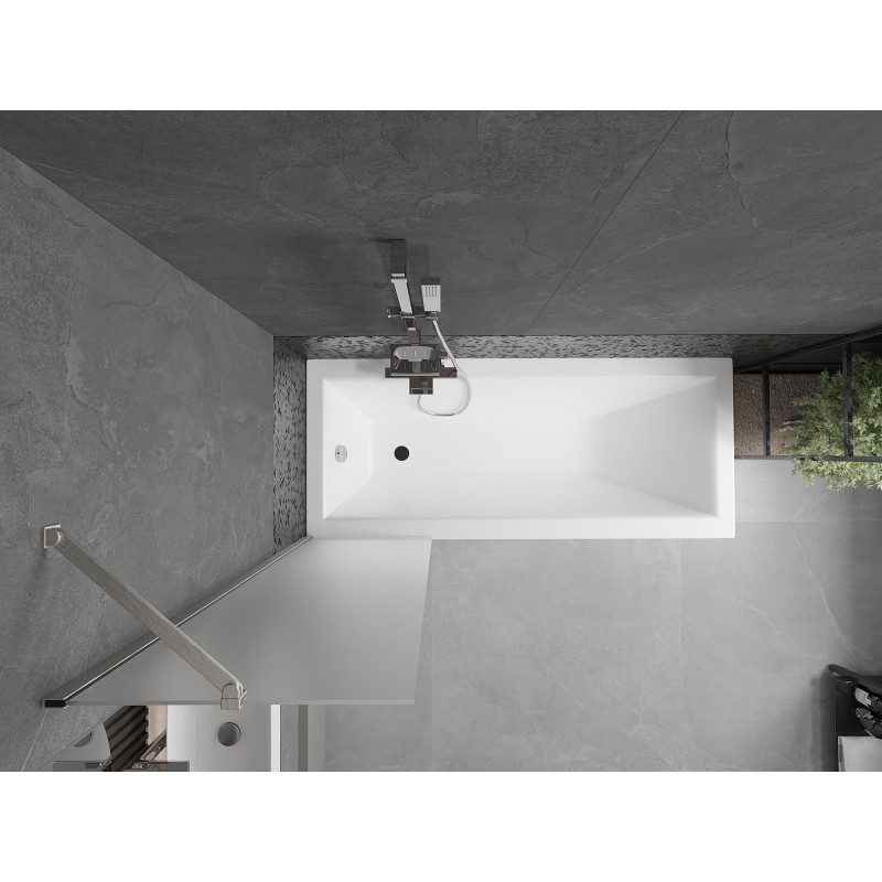 Mexen Next paravan za kadu s jednim krilom 50 x 150 cm, mraz, brušeni nikal - 895-050-000-00-30-97