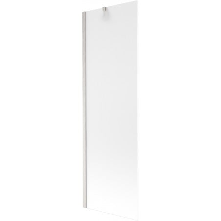 Mexen Next Badewannenabtrennung 1-flügelig 60 x 150 cm, Milchglas, gebürsteter Nickel - 895-060-000-00-30-97