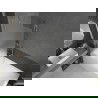 Mexen Next Badewannenfaltwand 1-flügelig 80 x 150 cm, matt, gebürstetes Nickel - 895-080-000-00-30-97