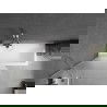Mexen Next Badewannenabtrennung 1-flügelig 90 x 150 cm, Frost, gebürsteter Nickel - 895-090-000-00-30-97