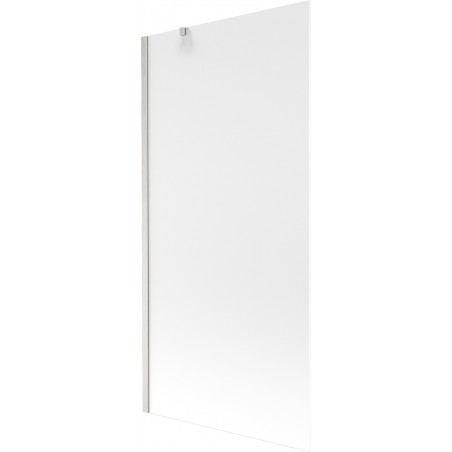 Mexen Next Badewannenabtrennung 1-flügelig 90 x 150 cm, Frost, gebürsteter Nickel - 895-090-000-00-30-97