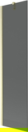 Mexen Next mampara de ducha de un panel 50 x 150 cm, grafito, dorado cepillado - 895-050-000-00-40-55