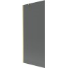 Mexen Next Badewannenabtrennung 1-flügelig 80 x 150 cm, Graphit, gebürstetes Gold - 895-080-000-00-40-55