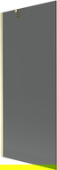 Mexen Next Badewannenabtrennung 1-flügelig 80 x 150 cm, Graphit, gebürstetes Gold - 895-080-000-00-40-55