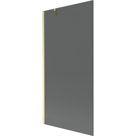 Mexen Next Einteilige Duschwand 90 x 150 cm, Graphit, Gebürstetes Gold - 895-090-000-00-40-55
