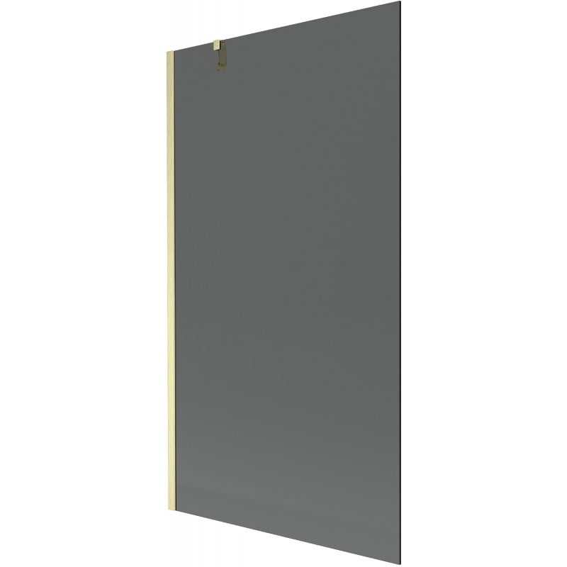 Mexen Next Badewannenabtrennung 1-flügelig 100 x 150 cm, Graphit, gebürstetes Gold - 895-100-000-00-40-55