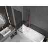 Mexen Next Badewannenabtrennung 1-flügelig 50 x 150 cm, graphit, gebürstetes Kupfer - 895-050-000-00-40-65