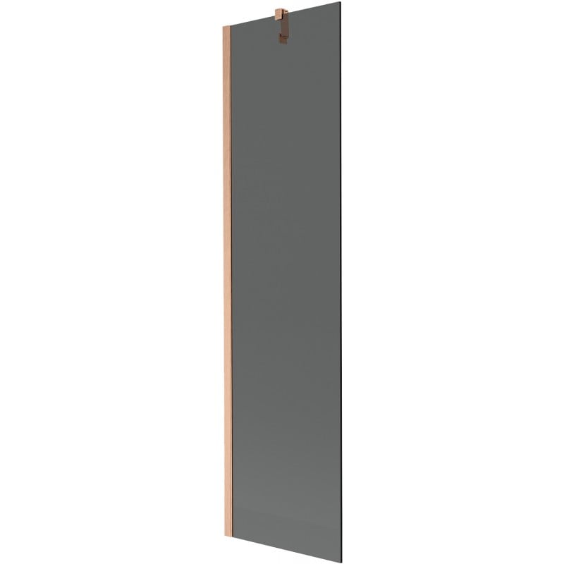 Mexen Next Badewannenabtrennung 1-flügelig 50 x 150 cm, graphit, gebürstetes Kupfer - 895-050-000-00-40-65