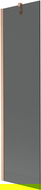 Mexen Next mampara de bañera de 1 hoja 50 x 150 cm, grafito, cobre cepillado - 895-050-000-00-40-65