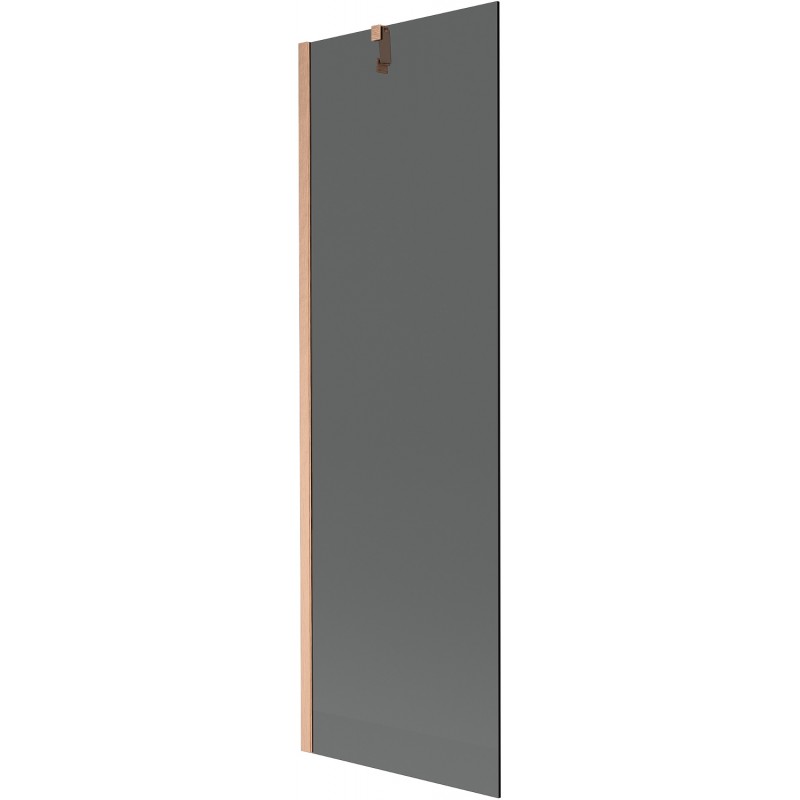 Mexen Next Badewannenwand 1-flügelig 60 x 150 cm, Graphit, gebürstetes Kupfer - 895-060-000-00-40-65