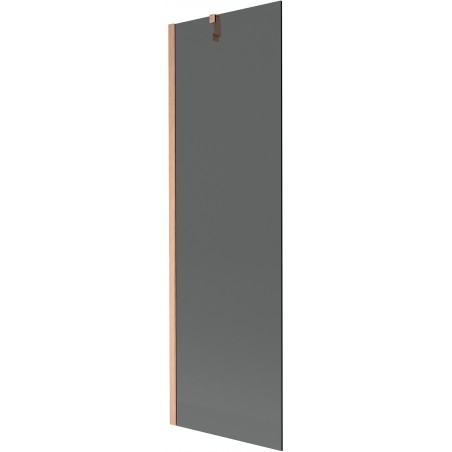 Mexen Next Badewannenwand 1-flügelig 60 x 150 cm, Graphit, gebürstetes Kupfer - 895-060-000-00-40-65