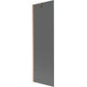 Mexen Next Badewannenwand 1-flügelig 60 x 150 cm, Graphit, gebürstetes Kupfer - 895-060-000-00-40-65