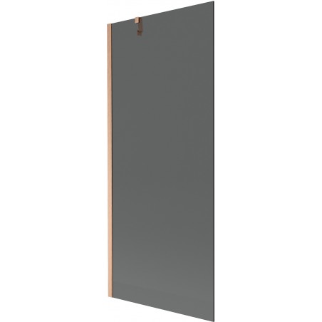Mexen Next badwand scherm 1-delig 80 x 150 cm, grafiet, geborsteld koper - 895-080-000-00-40-65