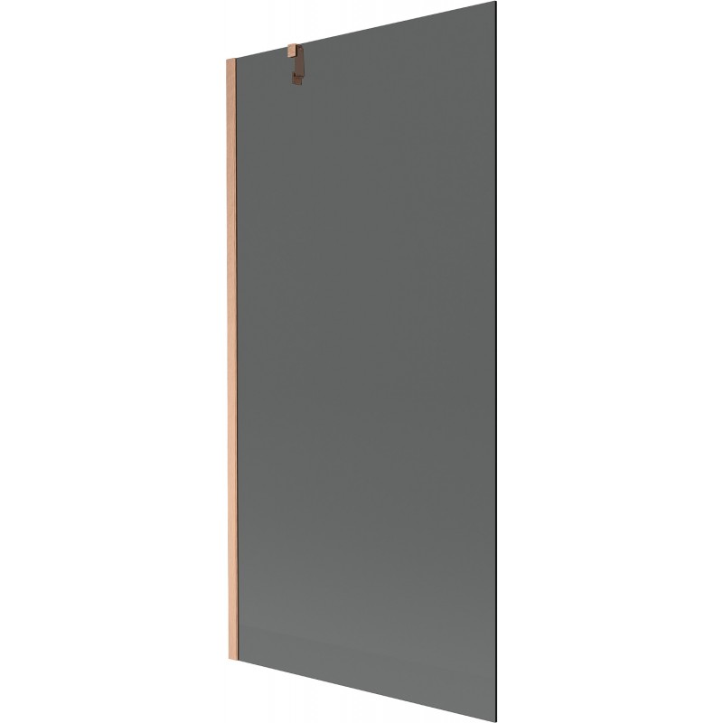 Mexen Next Badewannenfaltwand 1-flügelig 90 x 150 cm, Graphit, gebürstetes Kupfer - 895-090-000-00-40-65