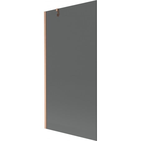 Mexen Next Badewannenfaltwand 1-flügelig 90 x 150 cm, Graphit, gebürstetes Kupfer - 895-090-000-00-40-65
