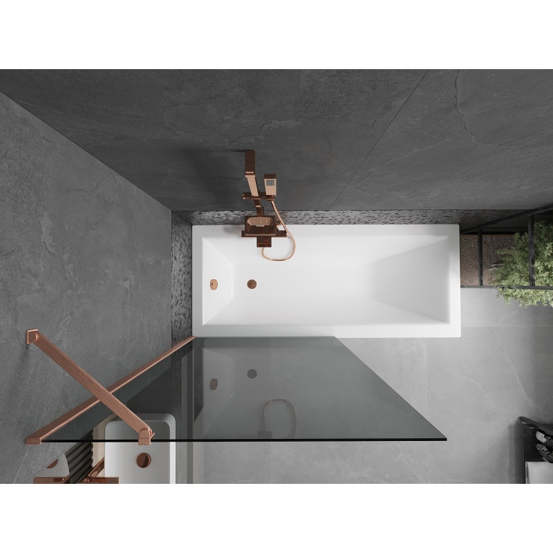 Mexen Next vannitoa vaheuks 1-leheline 90 x 150 cm, grafiit, harjatud vask - 895-090-000-00-40-65