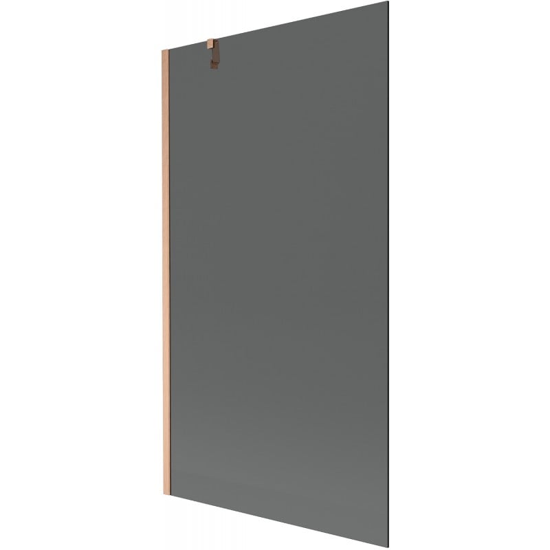 Mexen Next Badewannenabtrennung 1-flügelig 100 x 150 cm, Graphit, gebürstetes Kupfer - 895-100-000-00-40-65