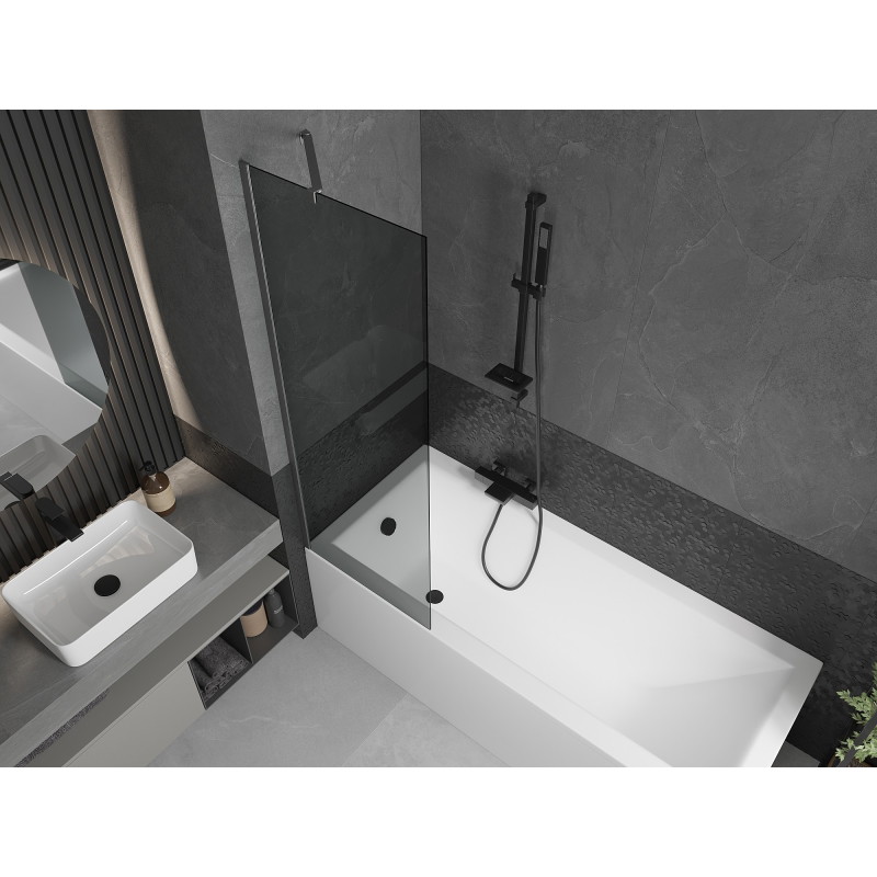 Mexen Next vanniparavann, 1-osaline 60 x 150 cm, grafiit, harjatud relvahall - 895-060-000-00-40-66