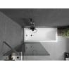 Mexen Next Badewannenfaltwand 1-flügelig 80 x 150 cm, Grafit, gebürstet Gun Gray - 895-080-000-00-40-66
