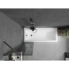 Mexen Next paravan za kadu s jednim vratima 50 x 150 cm, grafit, gun metal - 895-050-000-00-40-95