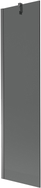 Mexen Next 1-panel bath screen 50 x 150 cm, graphite, gun metal - 895-050-000-00-40-95