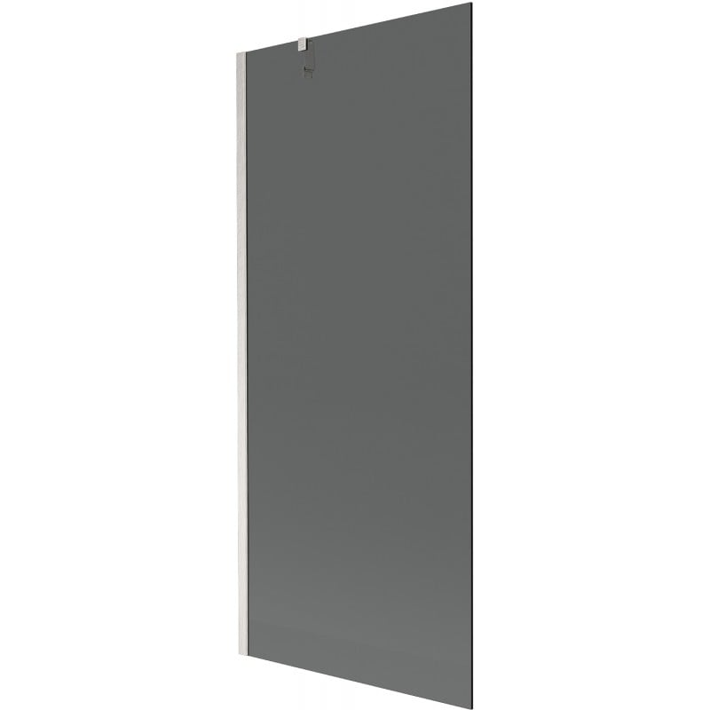Mexen Next Badewannenwand 1-flügelig 80 x 150 cm, Graphit, gebürsteter Nickel - 895-080-000-00-40-97
