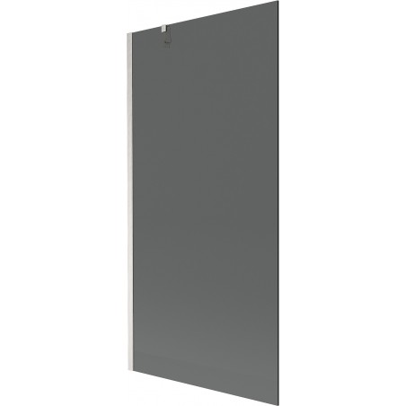 Mexen Next Badewannenabtrennung 1-flügelig 90 x 150 cm, Graphit, gebürsteter Nickel - 895-090-000-00-40-97