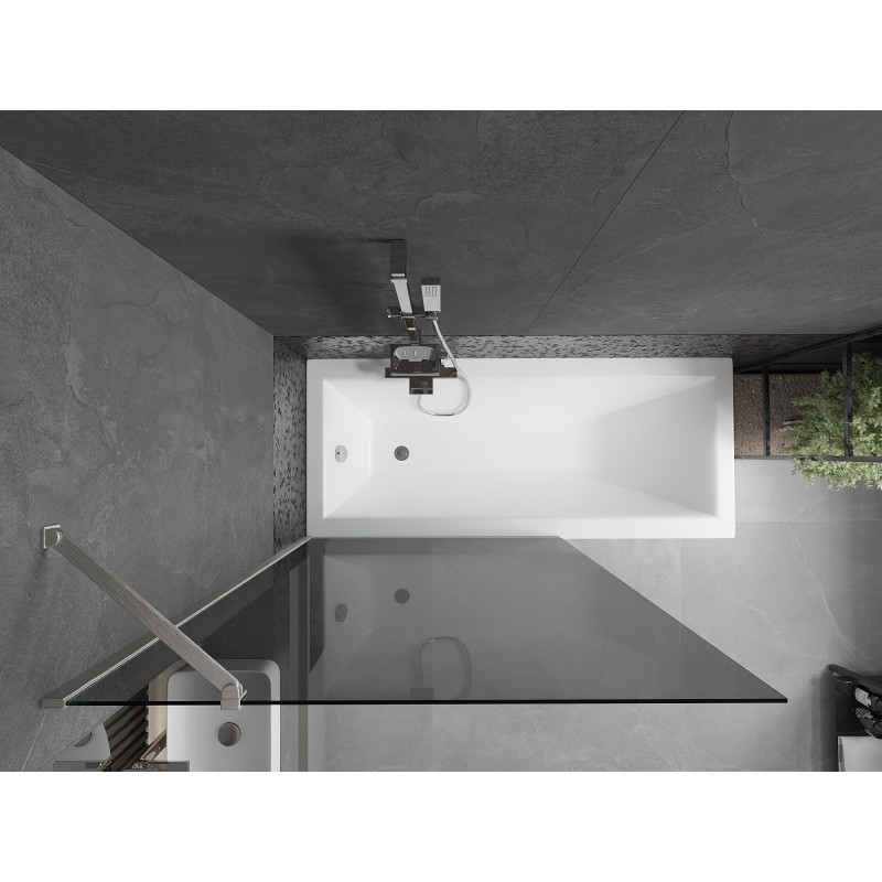 Mexen Next vannitoa paravan 1-lehega 100 x 150 cm, grafiit, harjatud nikkel - 895-100-000-00-40-97