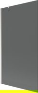 Mexen Next Badewannenwand 1-flügelig 100 x 150 cm, Graphit, gebürsteter Nickel - 895-100-000-00-40-97