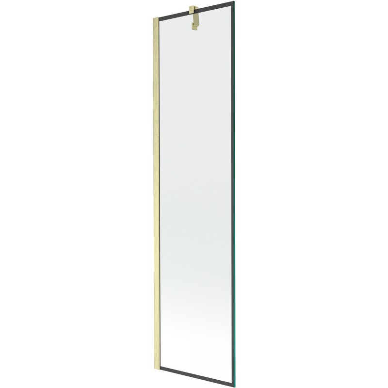 Mexen Next parawan nawannowy 1-skrzydłowy 50 x 150 cm, czarna ramka, złoty szczotkowany - 895-050-000-00-70-55