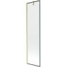 Mexen Next Wannenschirm 1-flügelig 50 x 150 cm, schwarzes Muster, gebürstetes Gold - 895-050-000-00-70-55