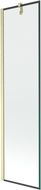 Mexen Next Duschabschirmpanneel eenzegskriddlech 50 x 150 cm, schwaarze Rumm, gebierste Gold - 895-050-000-00-70-55