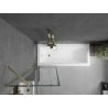 Mexen Next paroi de baignoire 1-volet 60 x 150 cm, motif noir, or brossé - 895-060-000-00-70-55