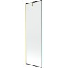 Mexen Next 1-winged Bath Screen 60 x 150 cm, Black Frame, Brushed Gold - 895-060-000-00-70-55