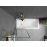 Mexen Next Badewannen-Faltwand 1-teilig 70 x 150 cm, schwarzes Muster, gebürstetes Gold - 895-070-000-00-70-55
