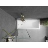 Mexen Next vanniparavan, 1-osaline, 70 x 150 cm, must raam, kuldne harjatud - 895-070-000-00-70-55