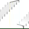 Mexen Next Wannentrennwand 1-flügelig 80 x 150 cm, schwarzes Muster, gebürstet Gold - 895-080-000-00-70-55