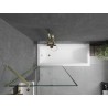 Mexen Next vanniparavan 1-osaline 80 x 150 cm, must raam, kuldne harjatud - 895-080-000-00-70-55
