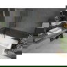 Mexen Next Badewannenabtrennung 1-flügelig 90 x 150 cm, schwarzes Muster, gebürstet Gold - 895-090-000-00-70-55