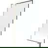 Mexen Next Badewannenabtrennung 1-flügelig 90 x 150 cm, schwarzes Muster, gebürstet Gold - 895-090-000-00-70-55